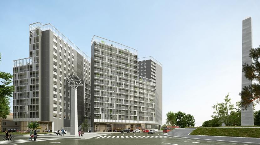 Skyline Building, another of the most modern architectural proposals in the Aragonese capital.